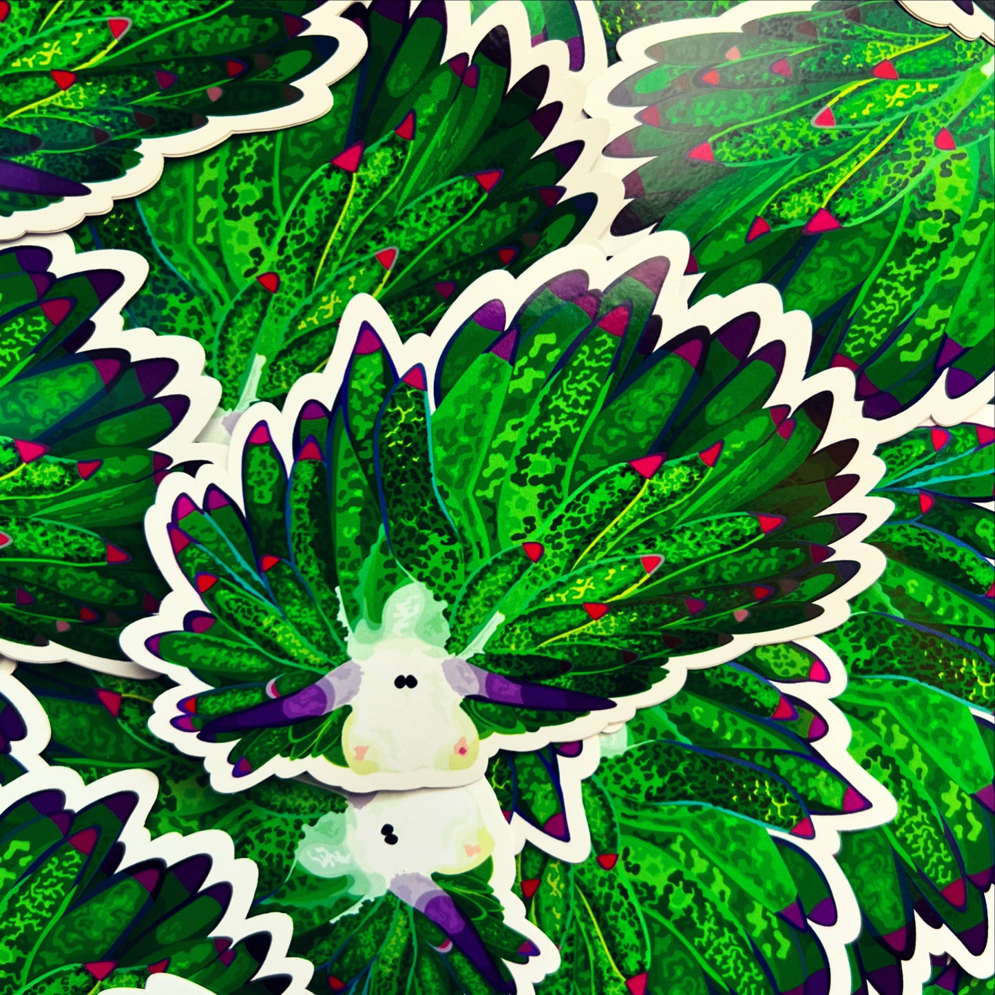 Leaf Sheep Sea Slug DieCut Vinyl Sticker