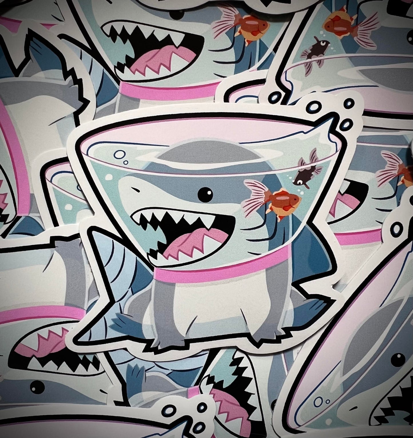 Fishbowl JEFF Vinyl DieCut Sticker