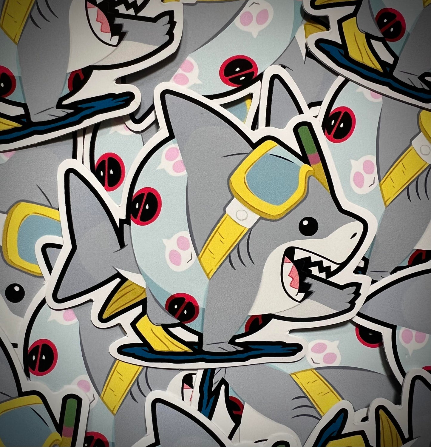 Swimming JEFF Vinyl DieCut Sticker