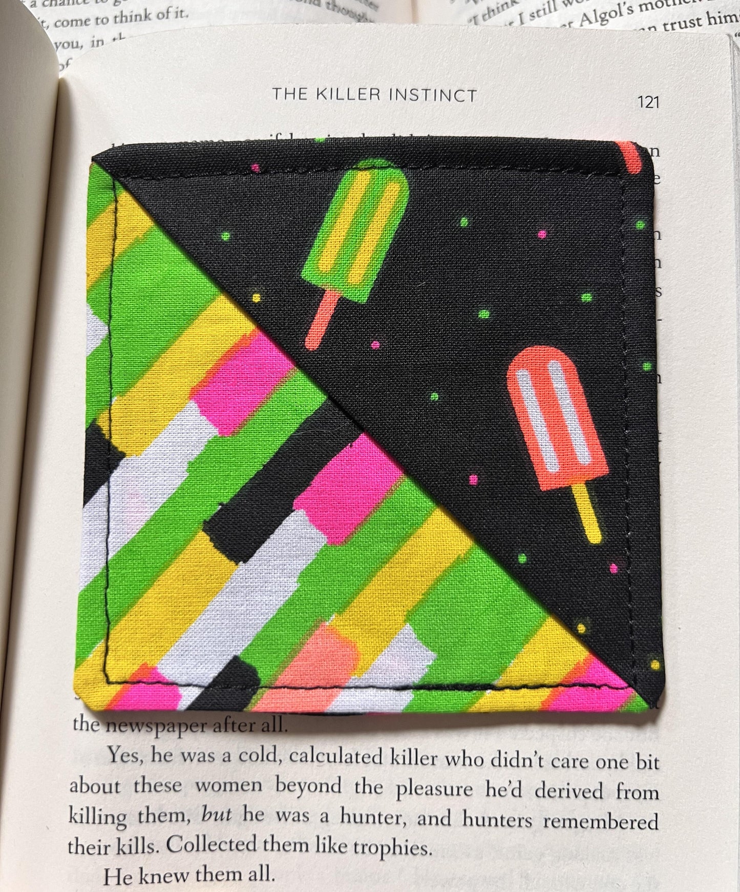 Neon Popsicles Corner Bookmark