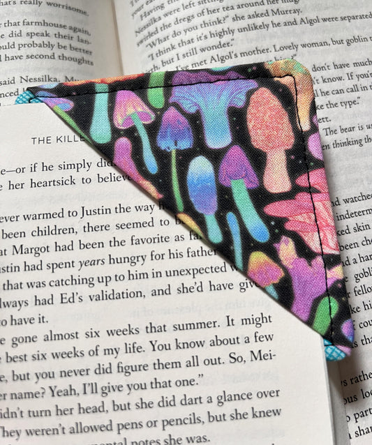 Neon Mushrooms Corner Bookmark