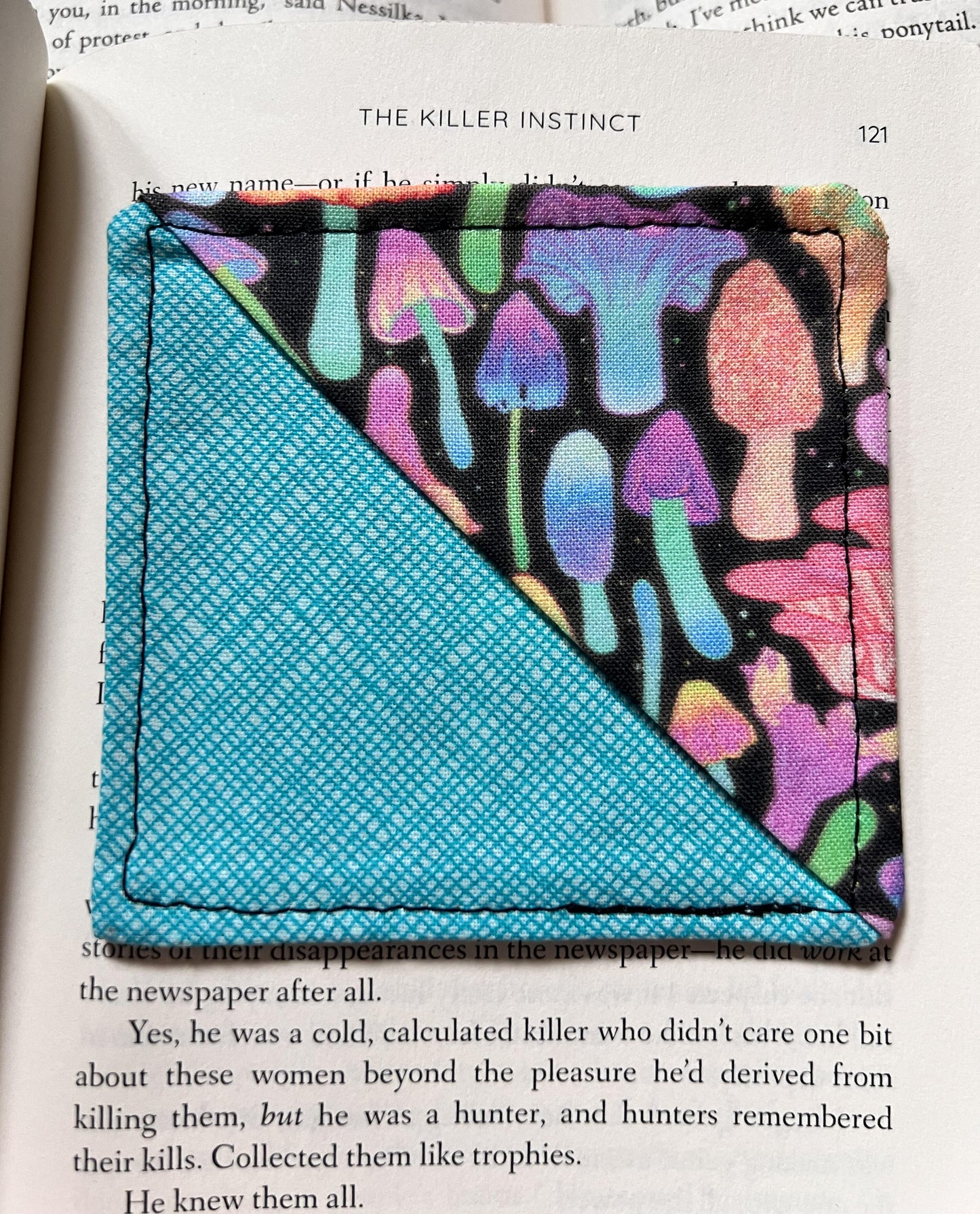 Neon Mushrooms Corner Bookmark