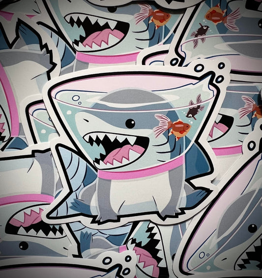 Fishbowl JEFF Vinyl DieCut Sticker