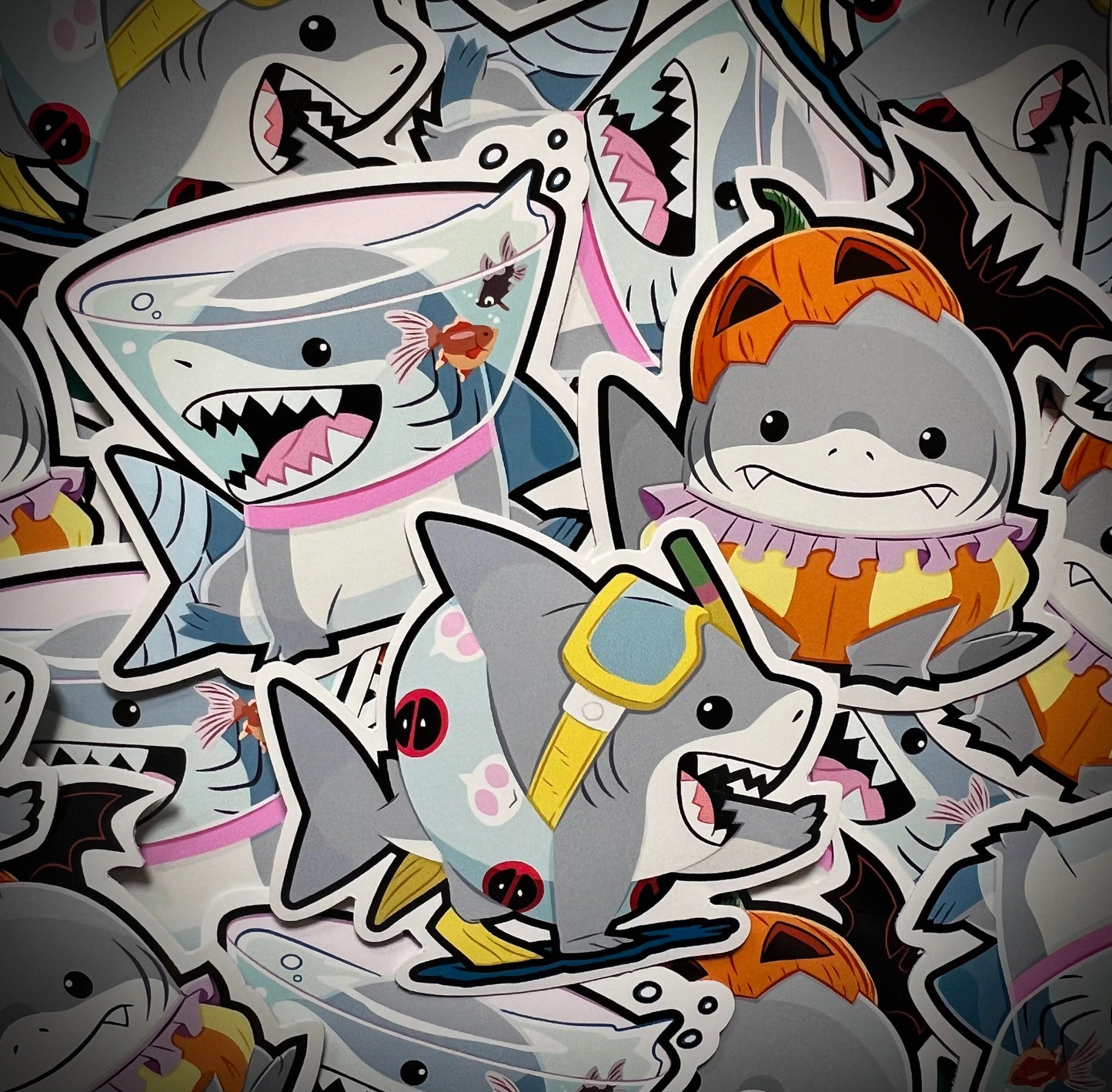 JEFF the Landshark Vinyl DieCut Sticker Trio