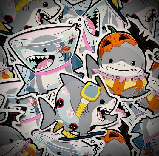 JEFF the Landshark Vinyl DieCut Sticker Trio