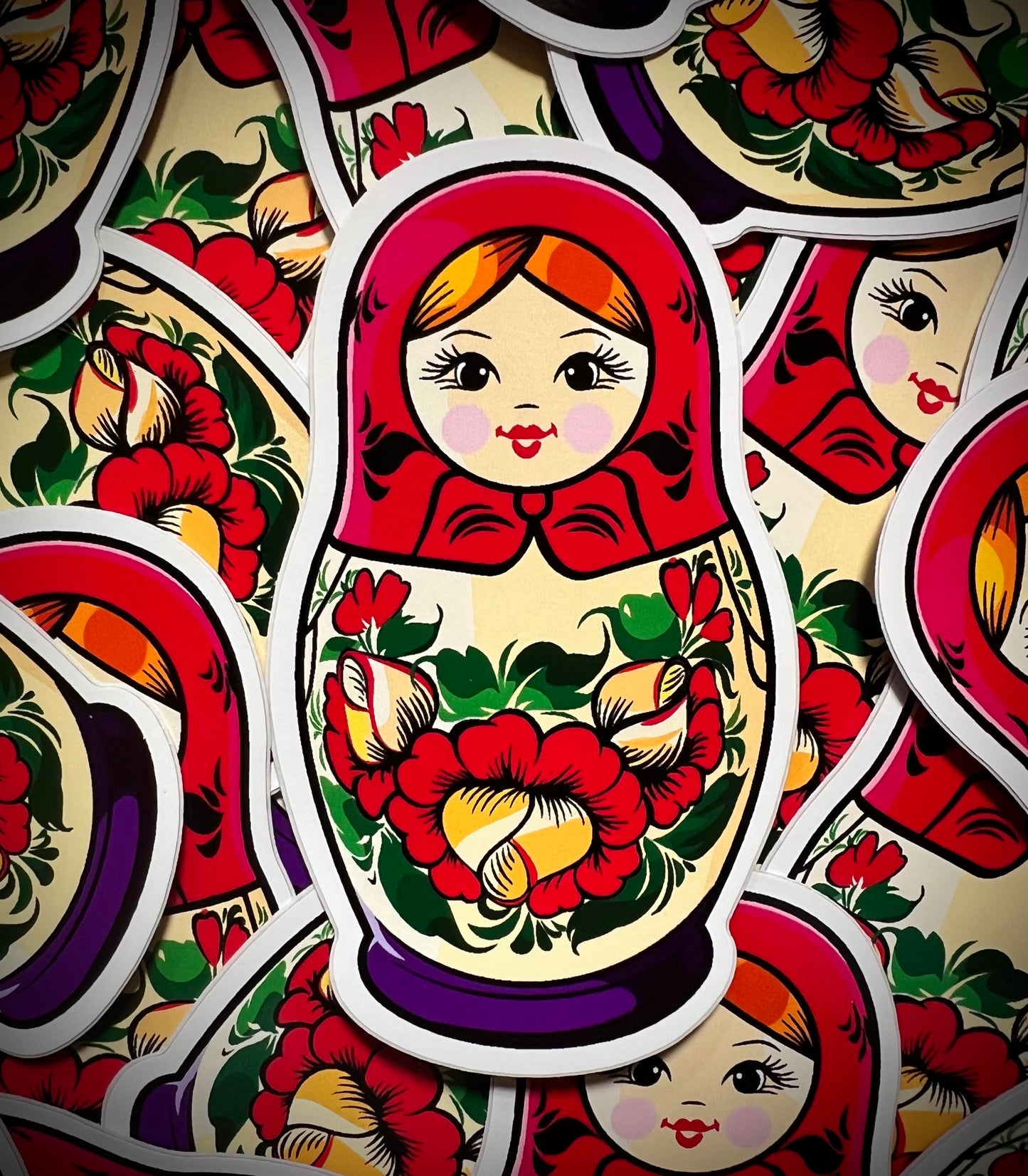 Matryoshka Doll Vinyl DieCut Sticker