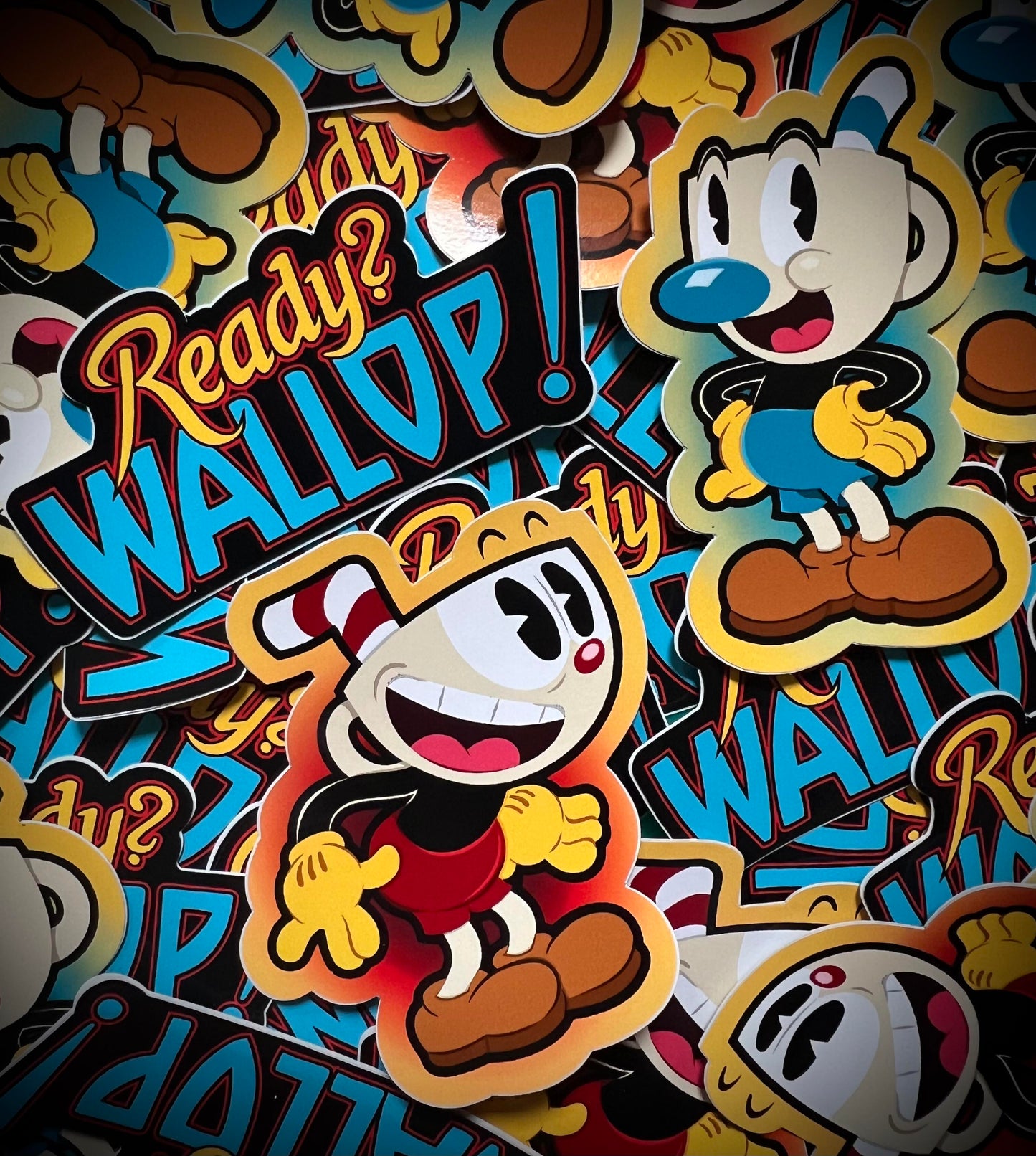 Cuphead Vinyl DieCut Sticker Trio